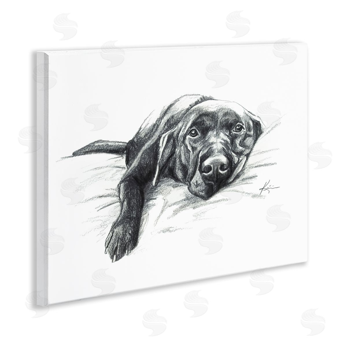 Naptime Black Labrador Wood Plaque Wall Art, Home Decor by Lindsay Kivi Fine Art