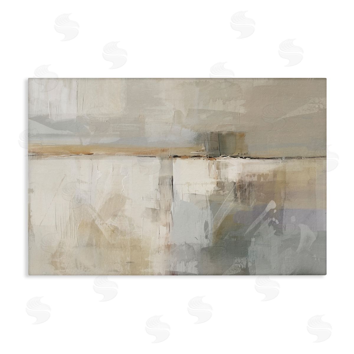 Shimmering Meadow Abstract Canvas Wall Art, Home Decor by Nina Blue