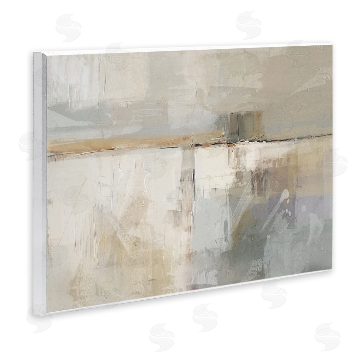 Shimmering Meadow Abstract Wood Plaque Wall Art, Home Decor by Nina Blue