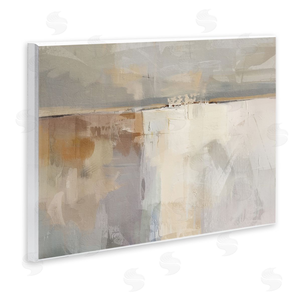 Shimmering Meadow Illusion Wood Plaque Wall Art, Home Decor by Nina Blue