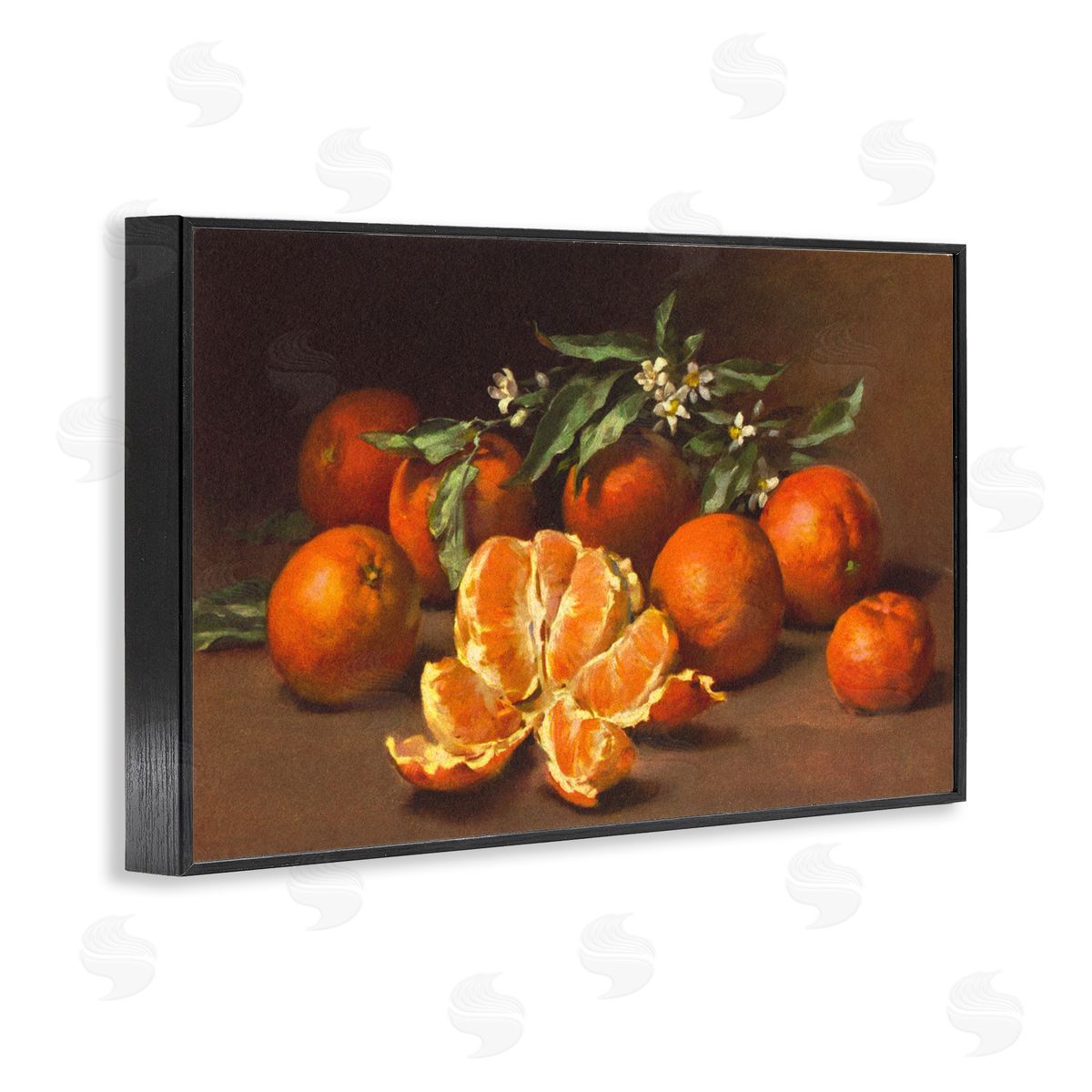 Peeled Oranges Still Life Black Frame Print Wall Art, Home Decor by Tina Higgins Designs, Inc.