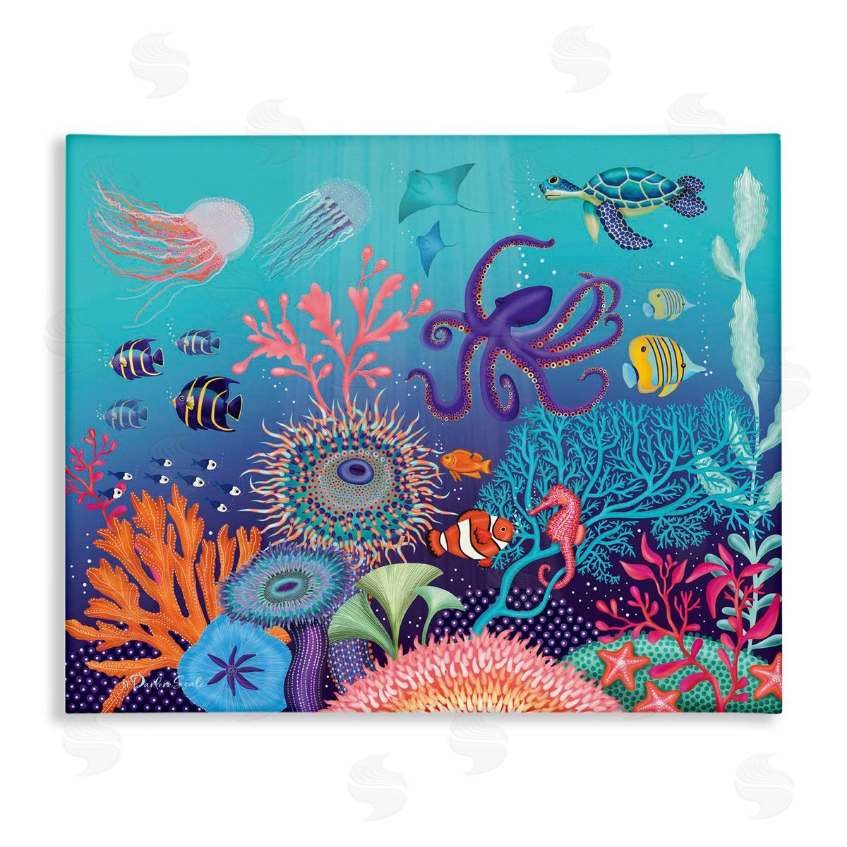 Darlene Seale Magical Underwater Reef Canvas Wall Art Print