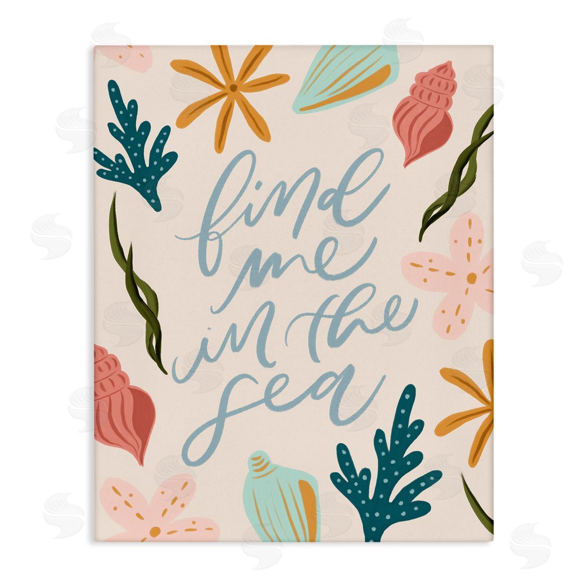 Find Me In The Sea Canvas Wall Art, Home Decor by Isabela Schielke