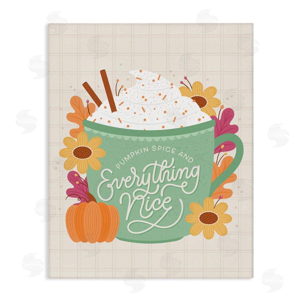 Pumpkin Spice Everything Nice Canvas Wall Art, Home Decor by Jalynn Heerdt