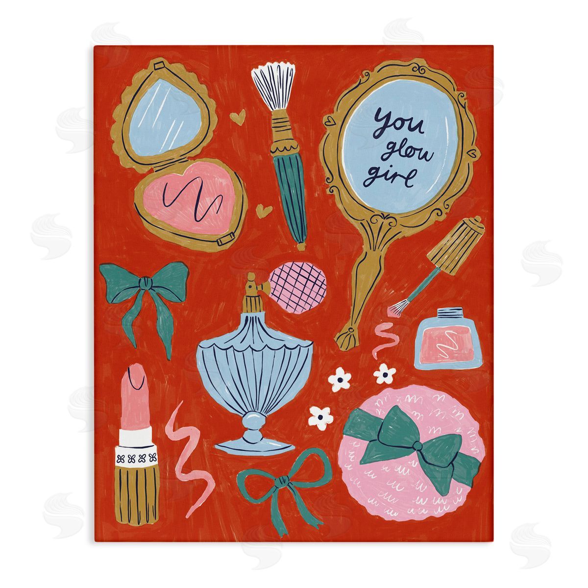 Girlie Feminine Essentials Canvas Wall Art, Home Decor by Lisa Barlow