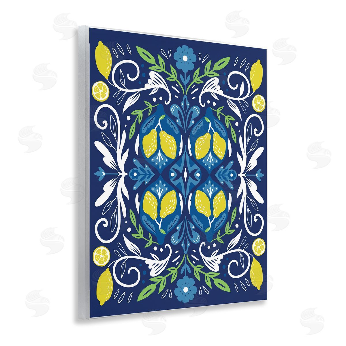 Mosaic Floral Pattern Wood Plaque Wall Art, Home Decor by Louise Allen Designs