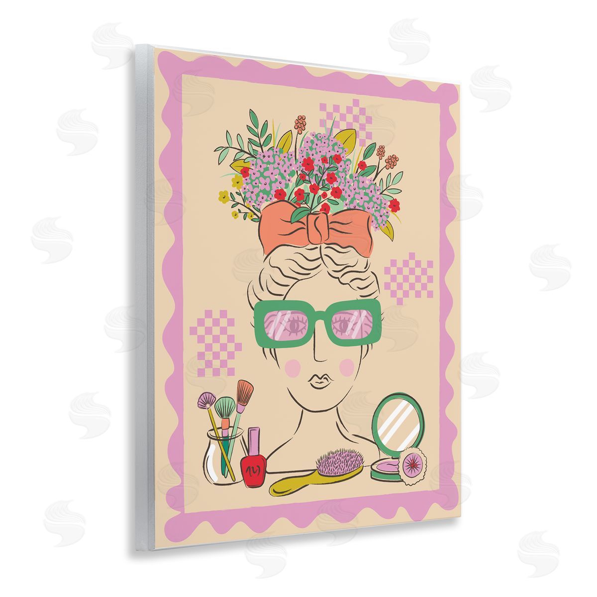 Makeup & Fashion Boudoir Wood Plaque Wall Art, Home Decor by Lisa Perry Whitebutton