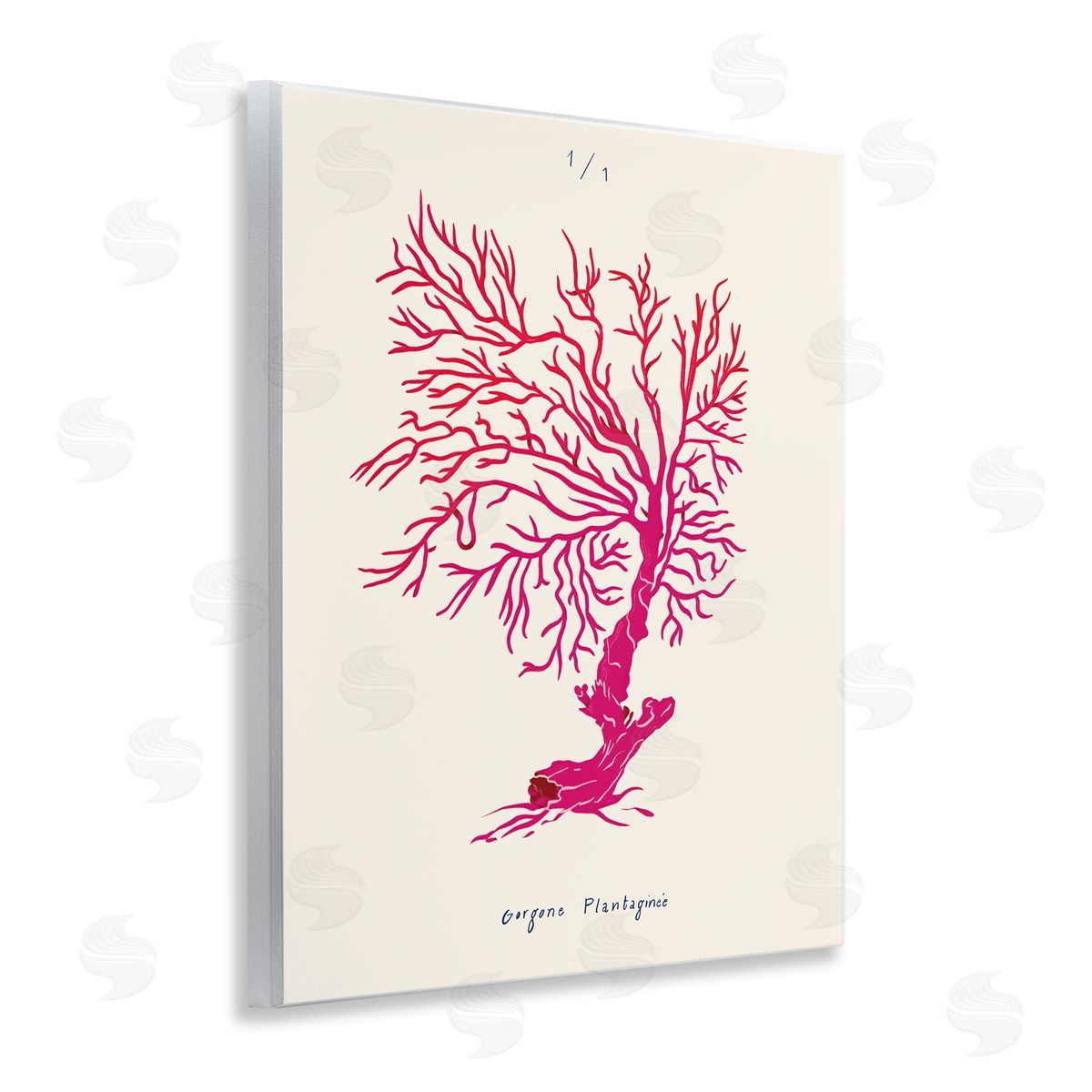 Sea Fauna Coral Wood Plaque Wall Art, Home Decor by Marina Astudillo