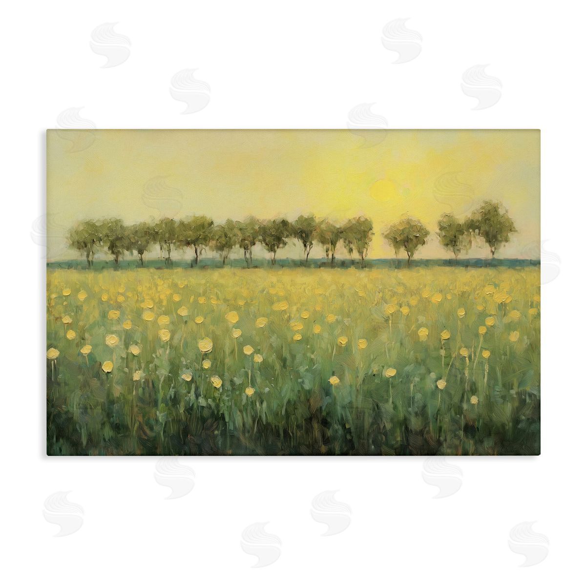 Golden Field Meadow Canvas Wall Art, Home Decor by Gina Kelly