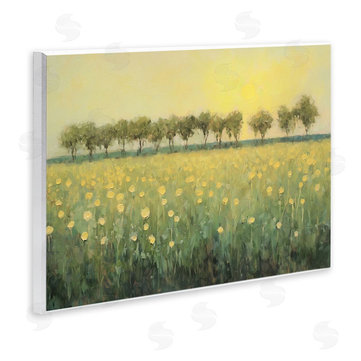 Golden Field Meadow Wood Plaque Wall Art, Home Decor by Gina Kelly