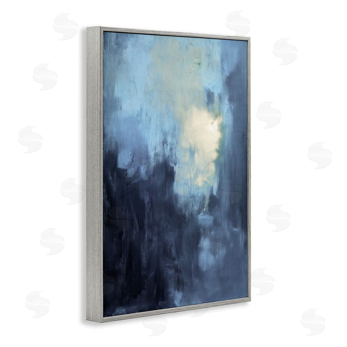 Modern Masculine Abstract Grey Frame Print Wall Art, Home Decor by Gina Kelly