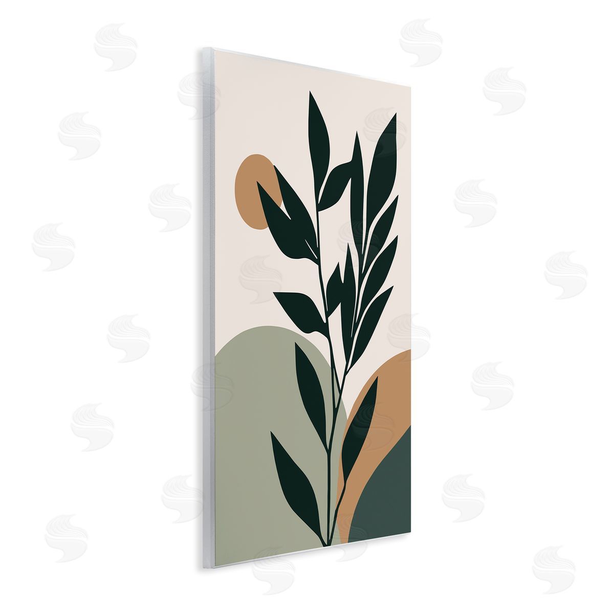 Earthy Tropical Botanicals Wood Plaque Wall Art, Home Decor by LSR Design Studio