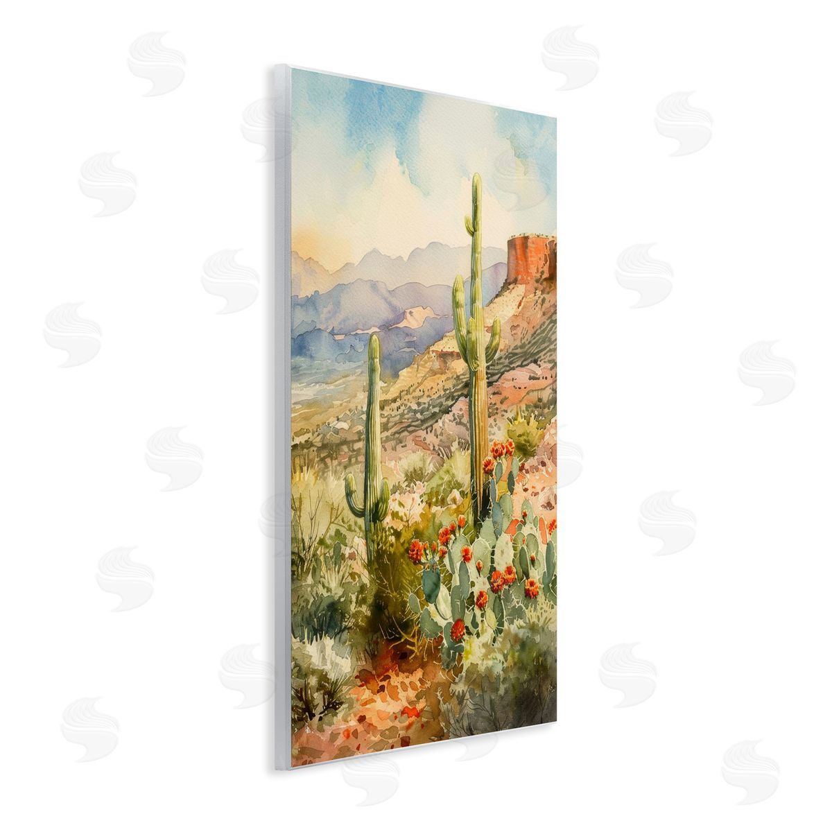 Standing Tall Cacti Nature Wood Plaque Wall Art, Home Decor by LSR Design Studio