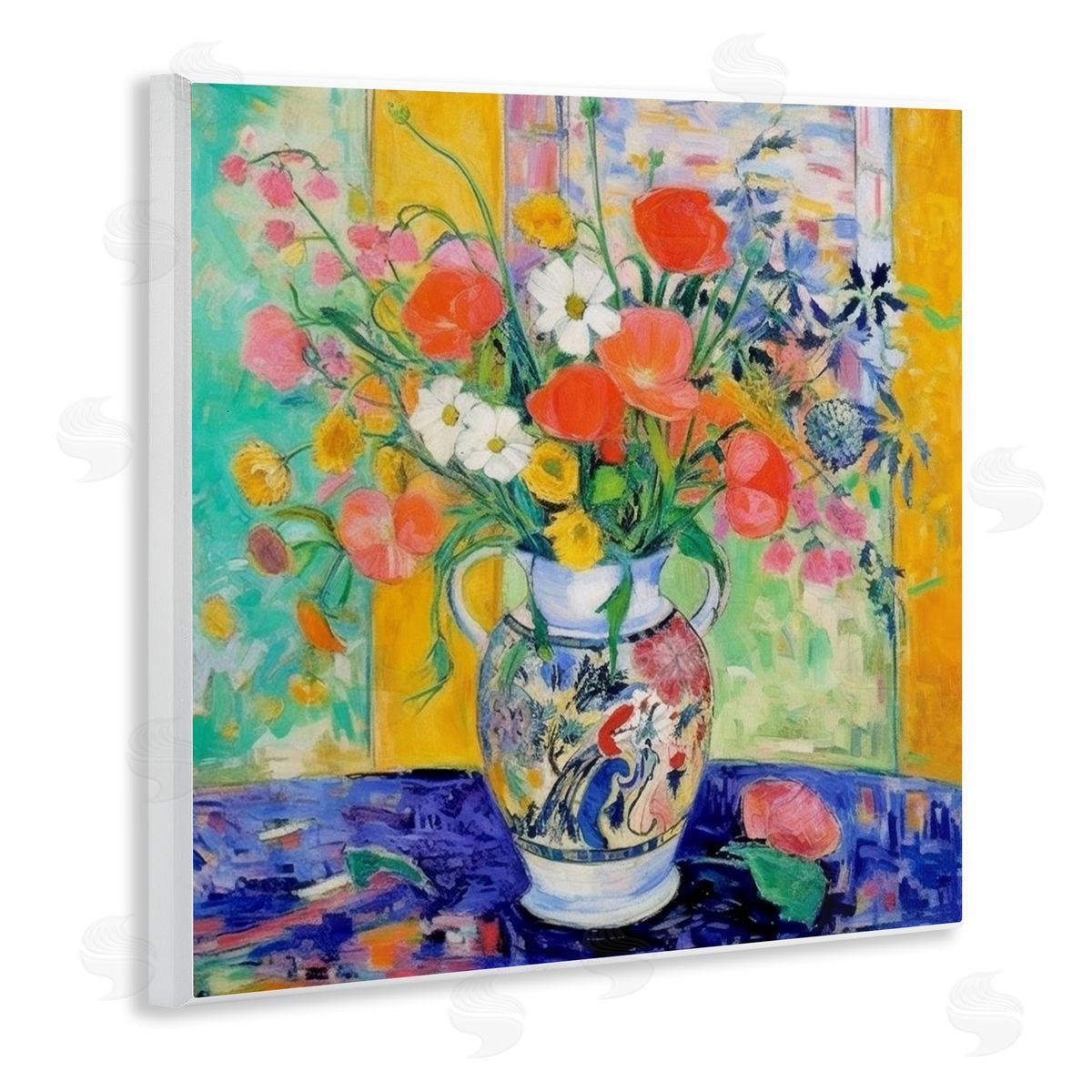 Bold Bouquet Impression Wood Plaque Wall Art, Home Decor by LSR Design Studio