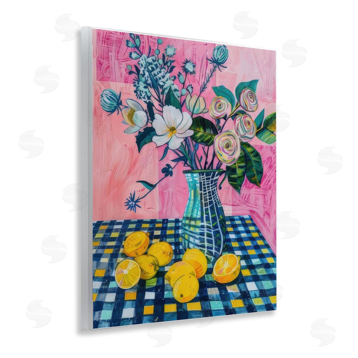 Summer Table Bouquet Wood Plaque Wall Art, Home Decor by LSR Design Studio