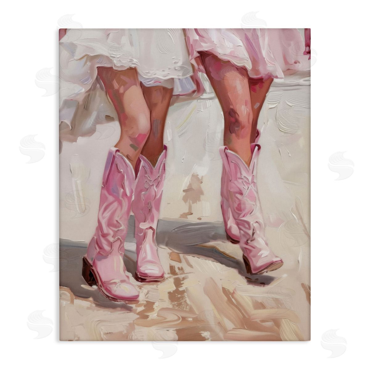 Coastal Cowgirls Stepping Canvas Wall Art, Home Decor by LSR Design Studio