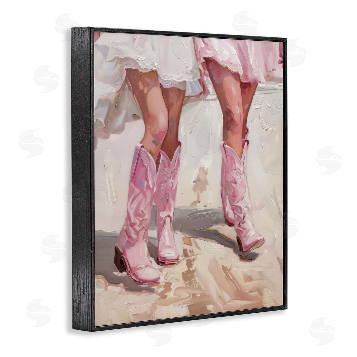 Coastal Cowgirls Stepping Black Frame Print Wall Art, Home Decor by LSR Design Studio