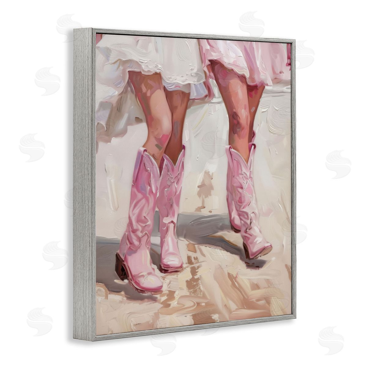 Coastal Cowgirls Stepping Grey Frame Print Wall Art, Home Decor by LSR Design Studio