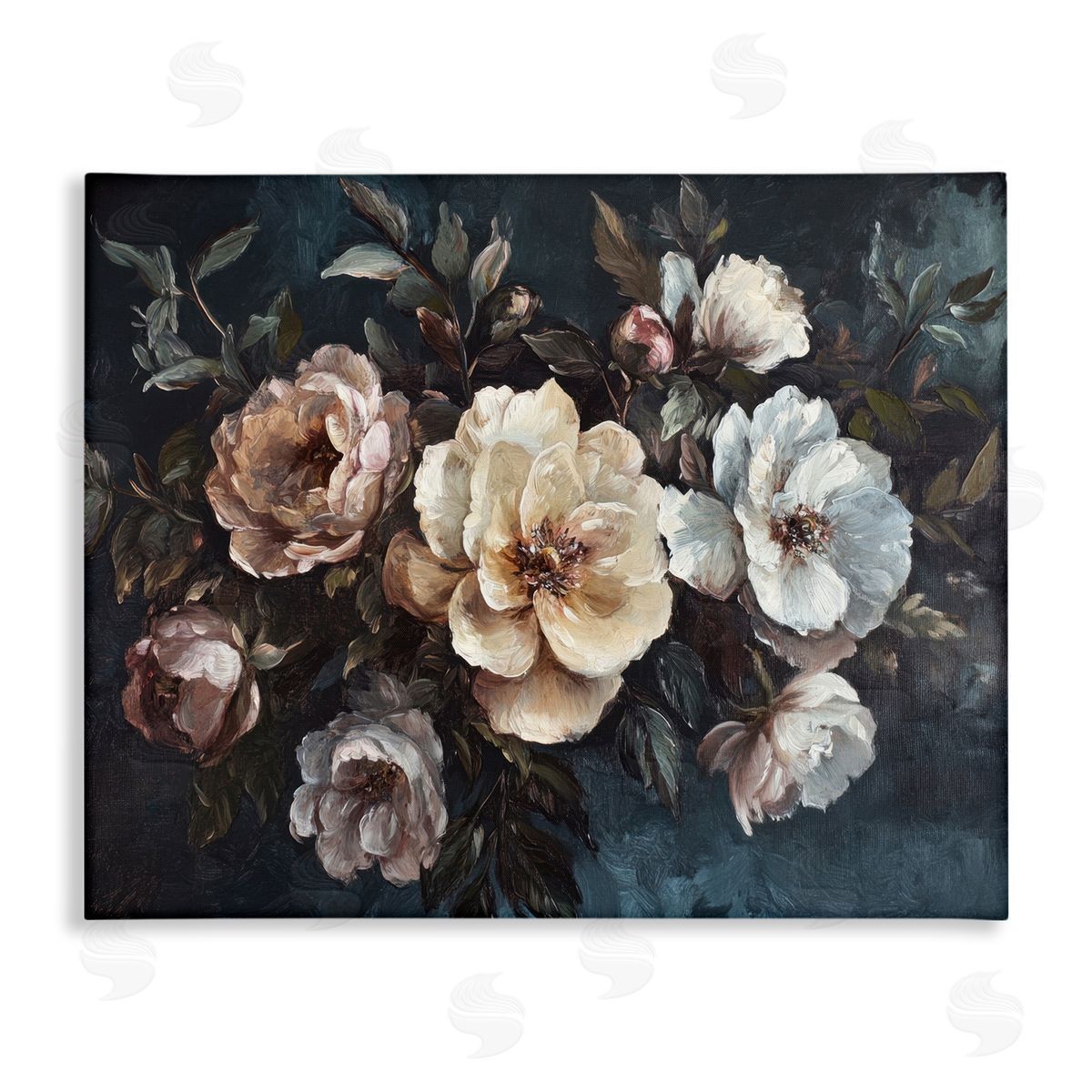 Bold Vintage Blooms Canvas Wall Art, Home Decor by Petal Prints Design