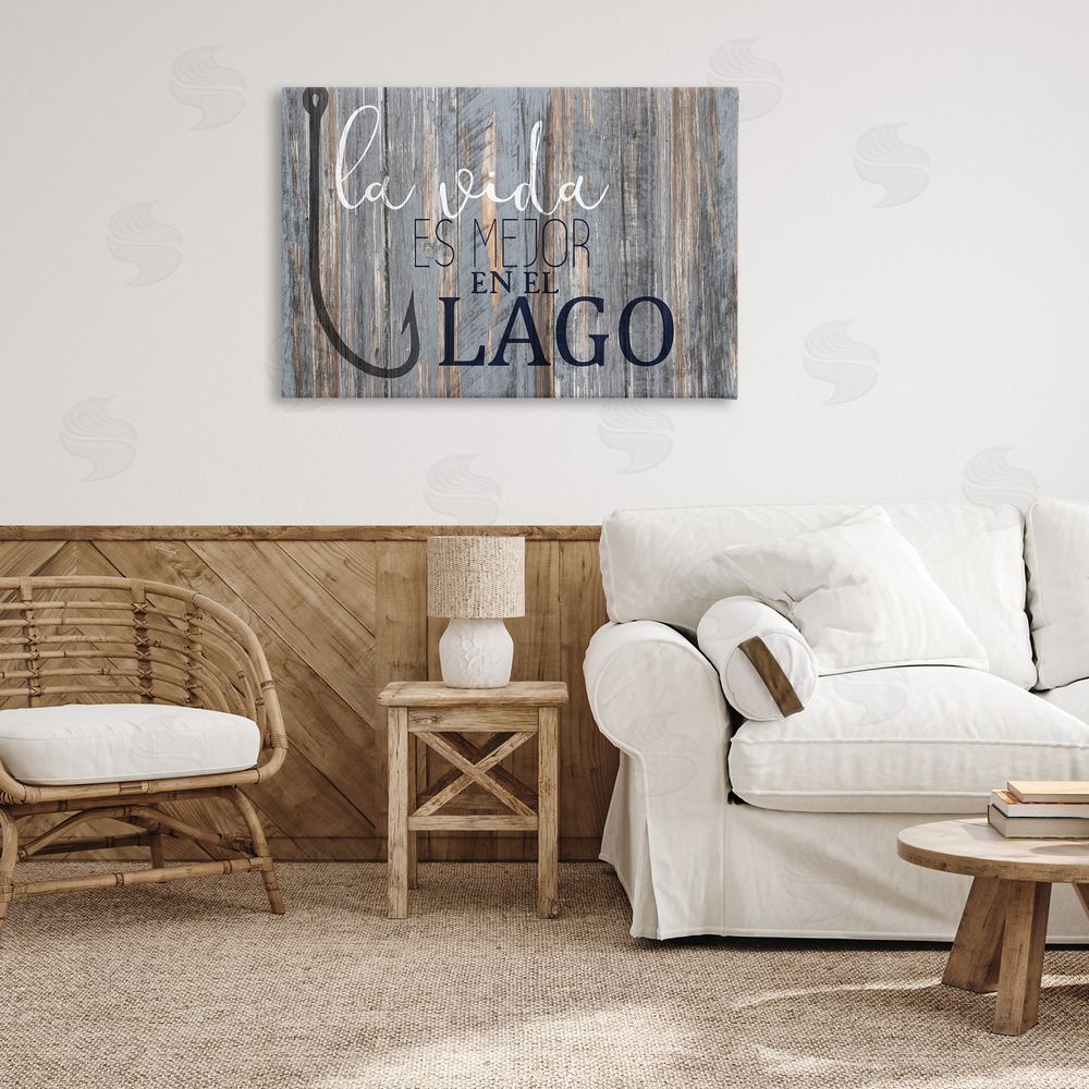 Kim Allen Mejor en el Lago Azul Canvas Wall Art Print in Room