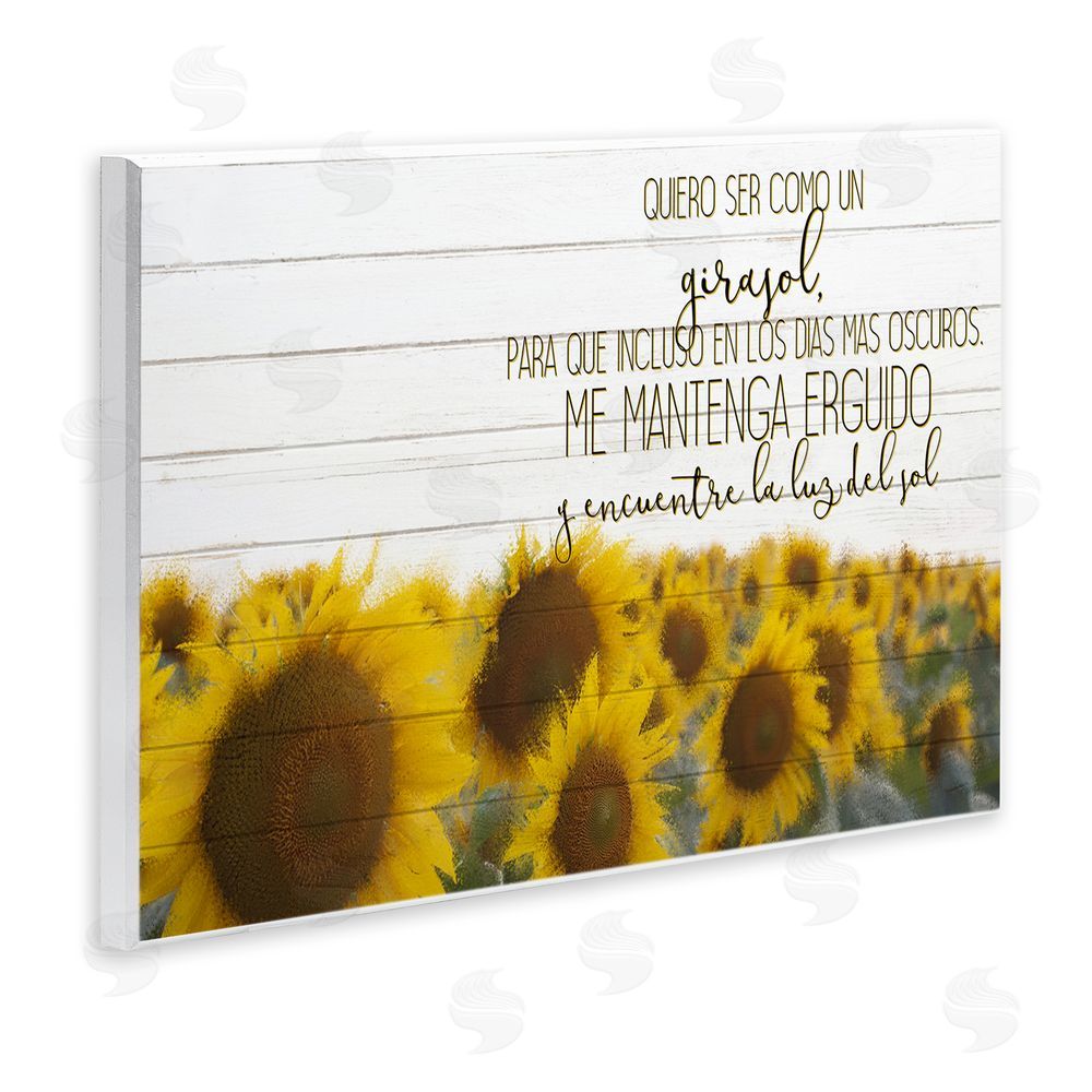 Kim Allen Quiero Ser Como un Girasol Wooden Wall Plaque Art Print