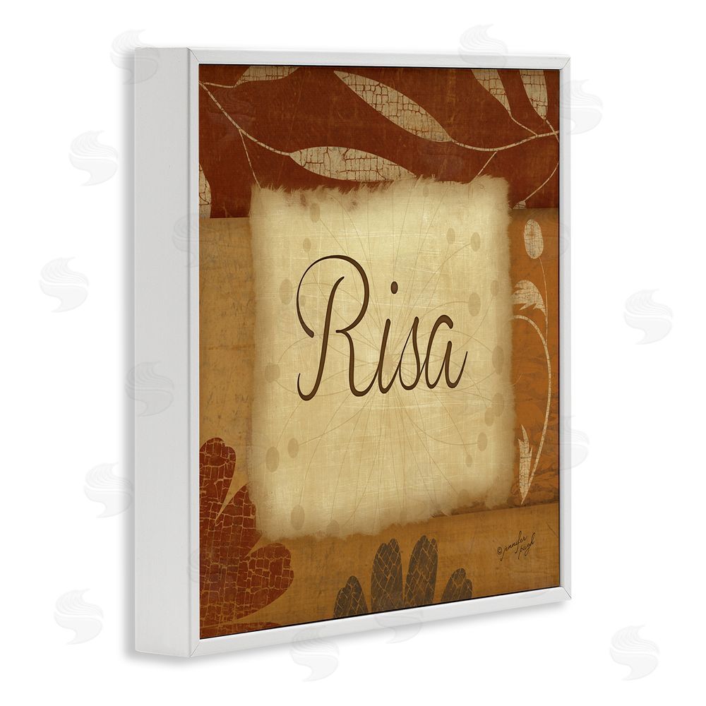 Jennifer Pugh Risa con Flores Tradicionales White Framed Giclee Wall Art Print