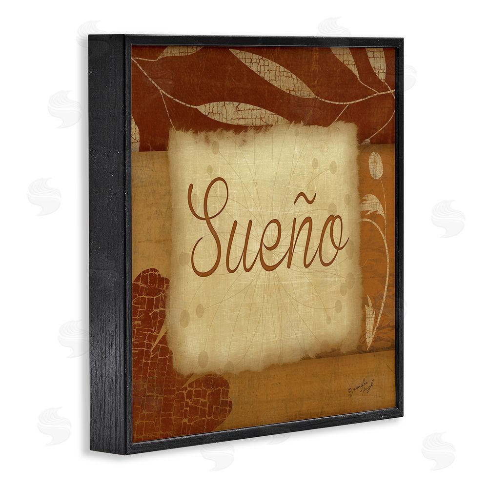 Jennifer Pugh Sueño con Flores Tradicionales Black Framed Giclee Wall Art Print