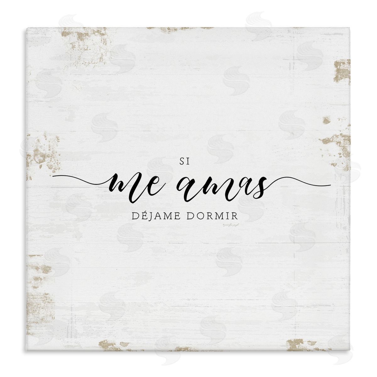 Jennifer Pugh Si Me Amas Déjame Dormir Canvas Wall Art Print