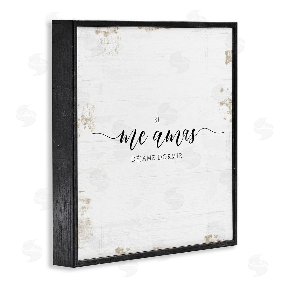 Jennifer Pugh Si Me Amas Déjame Dormir Black Framed Giclee Wall Art Print