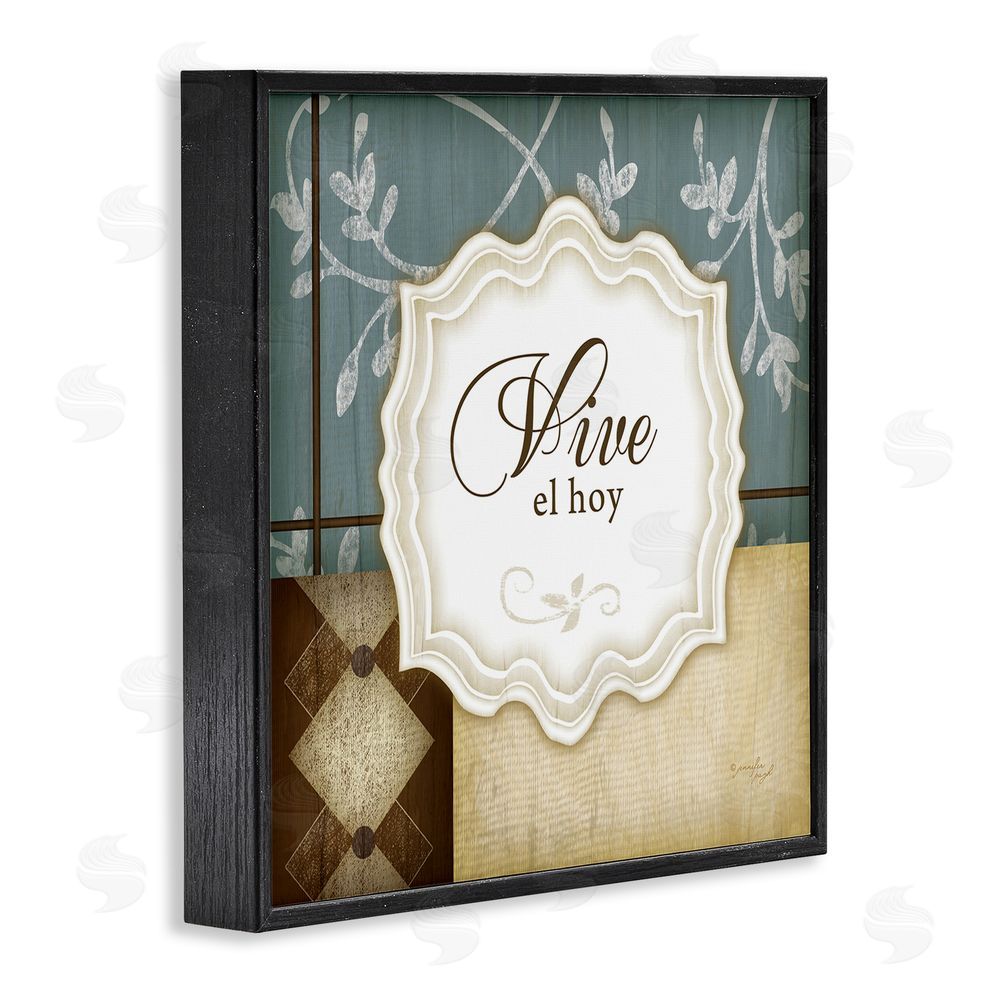 Jennifer Pugh Vive el Hoy Tradicional Black Framed Giclee Wall Art Print