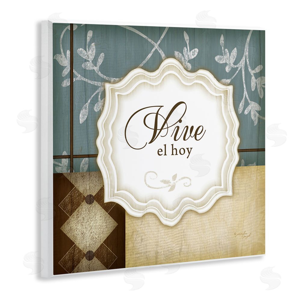 Jennifer Pugh Vive el Hoy Tradicional Wooden Wall Plaque Art Print