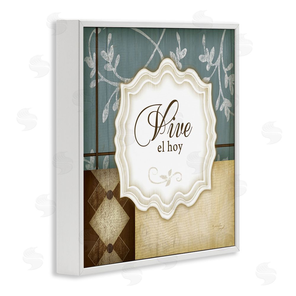 Jennifer Pugh Vive el Hoy Tradicional White Framed Giclee Wall Art Print