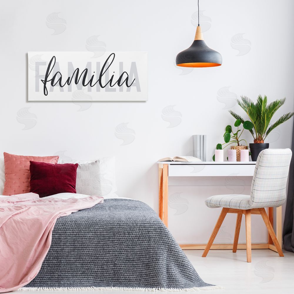 Wild Apple Portfolio Familia con Diseño Minimalista Canvas Wall Art Print in Room