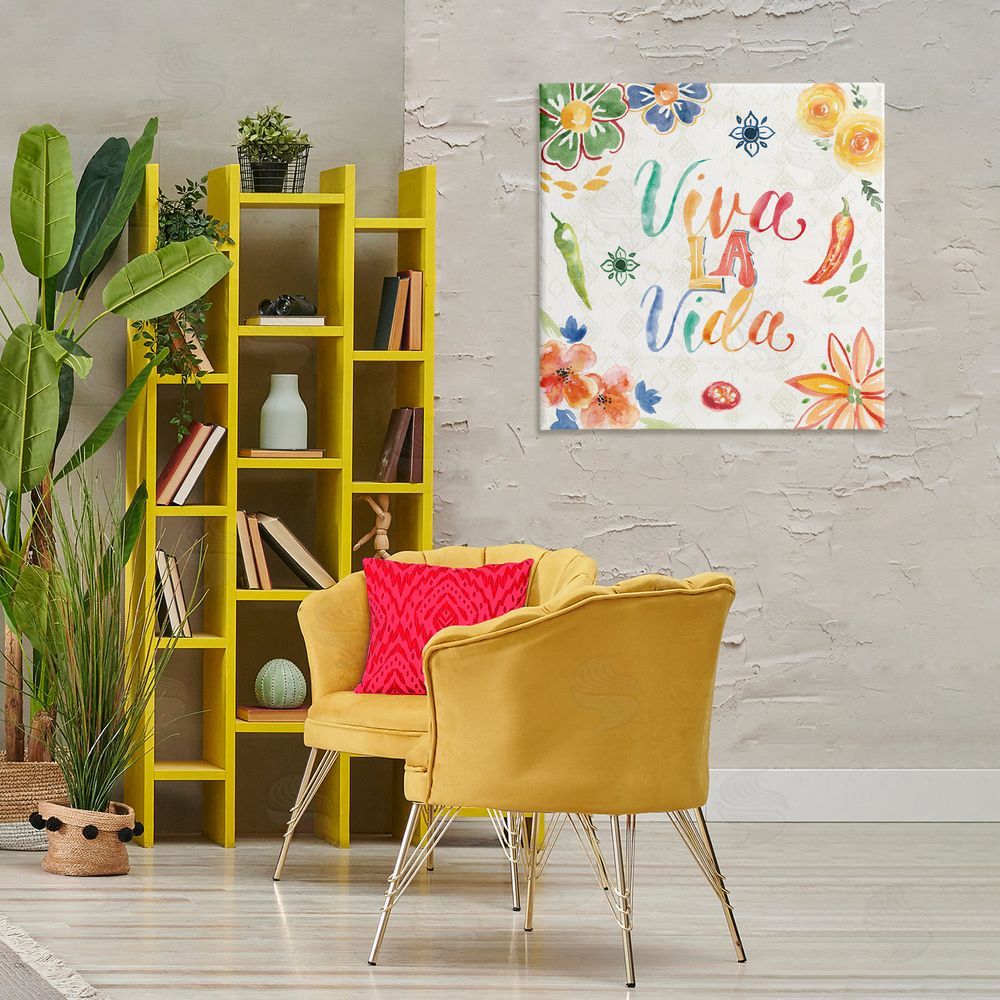 Dina June Viva La Vida Celebración Canvas Wall Art Print in Room
