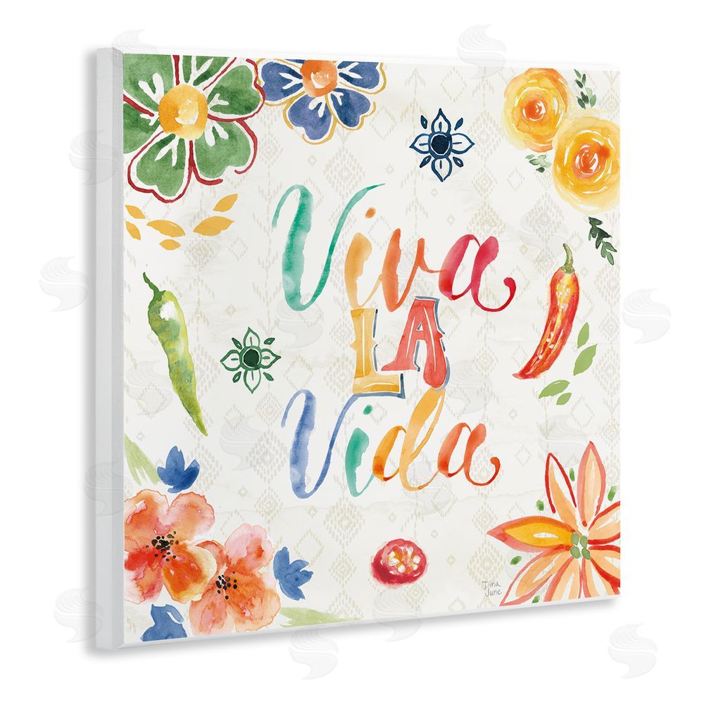 Dina June Viva La Vida Celebración Wooden Wall Plaque Art Print