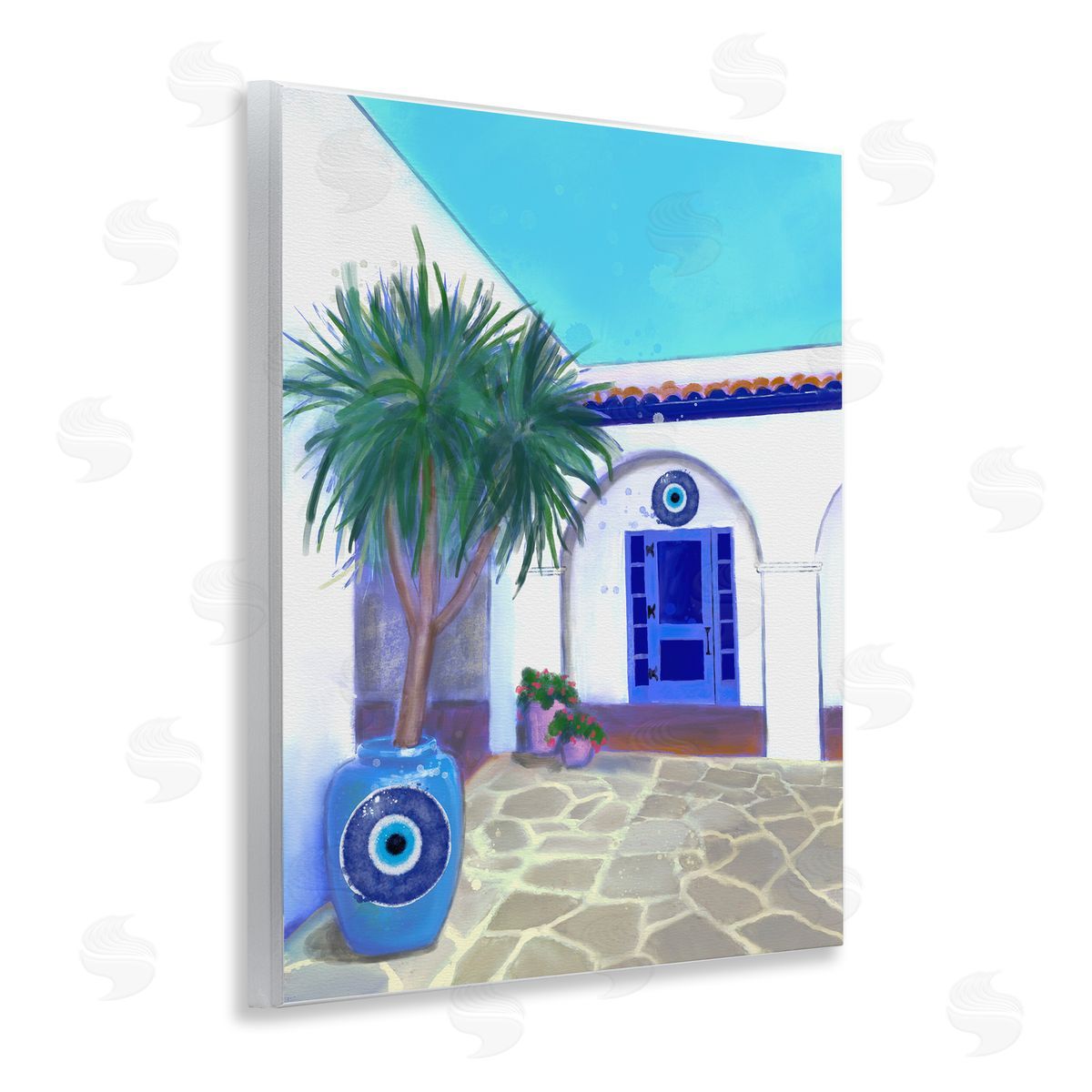 Tranquil Tropical Villa Wood Plaque Wall Art, Home Decor by Matthew Piotrowicz