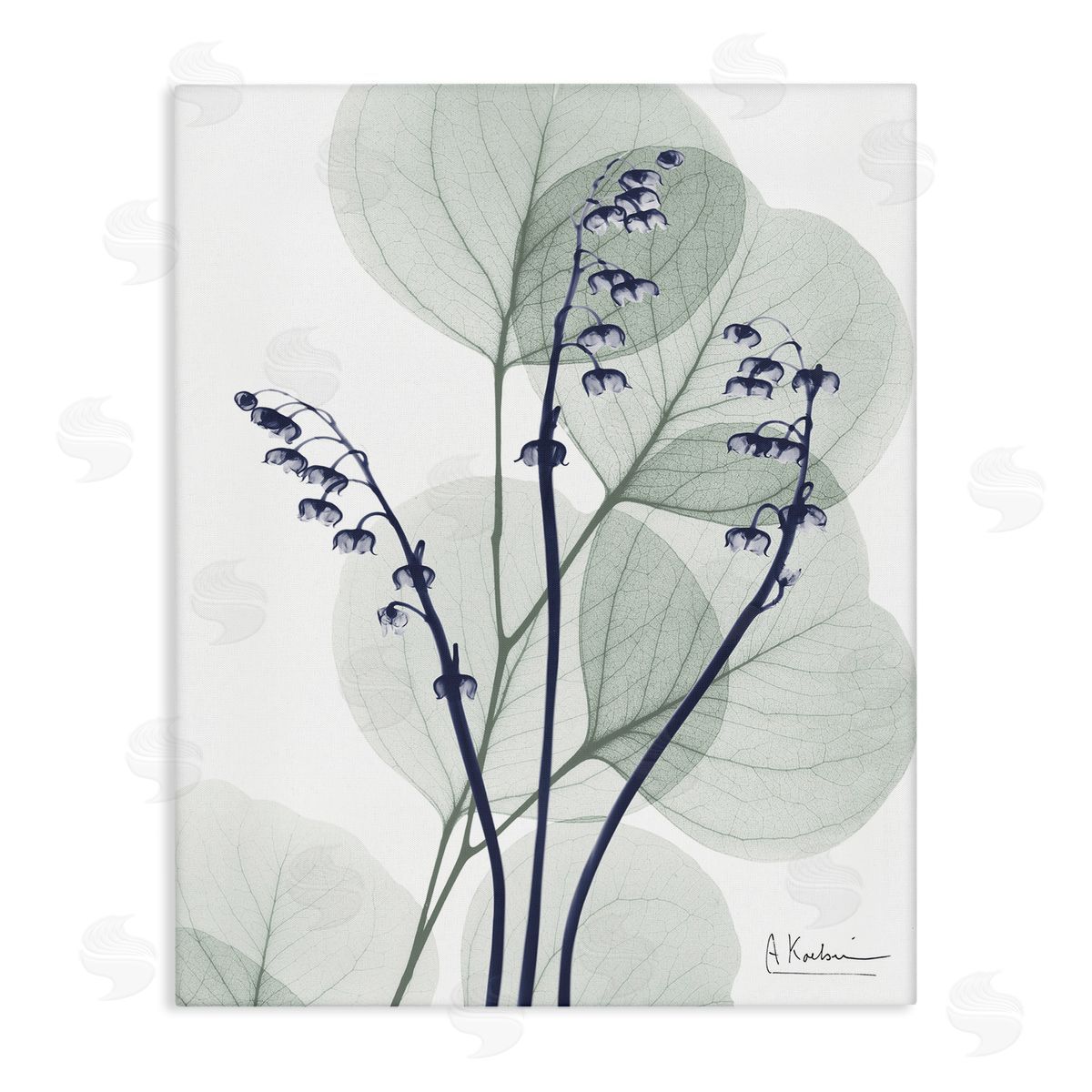 Serene Modern Eucalyptus Canvas Wall Art, Home Decor by Albert Koetsier