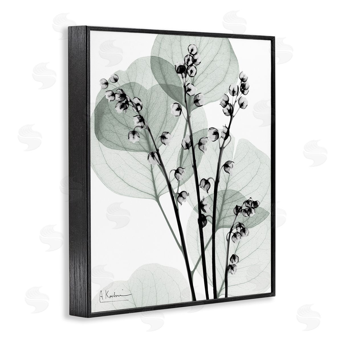 Fresh Minimalist Herbs Black Frame Print Wall Art, Home Decor by Albert Koetsier
