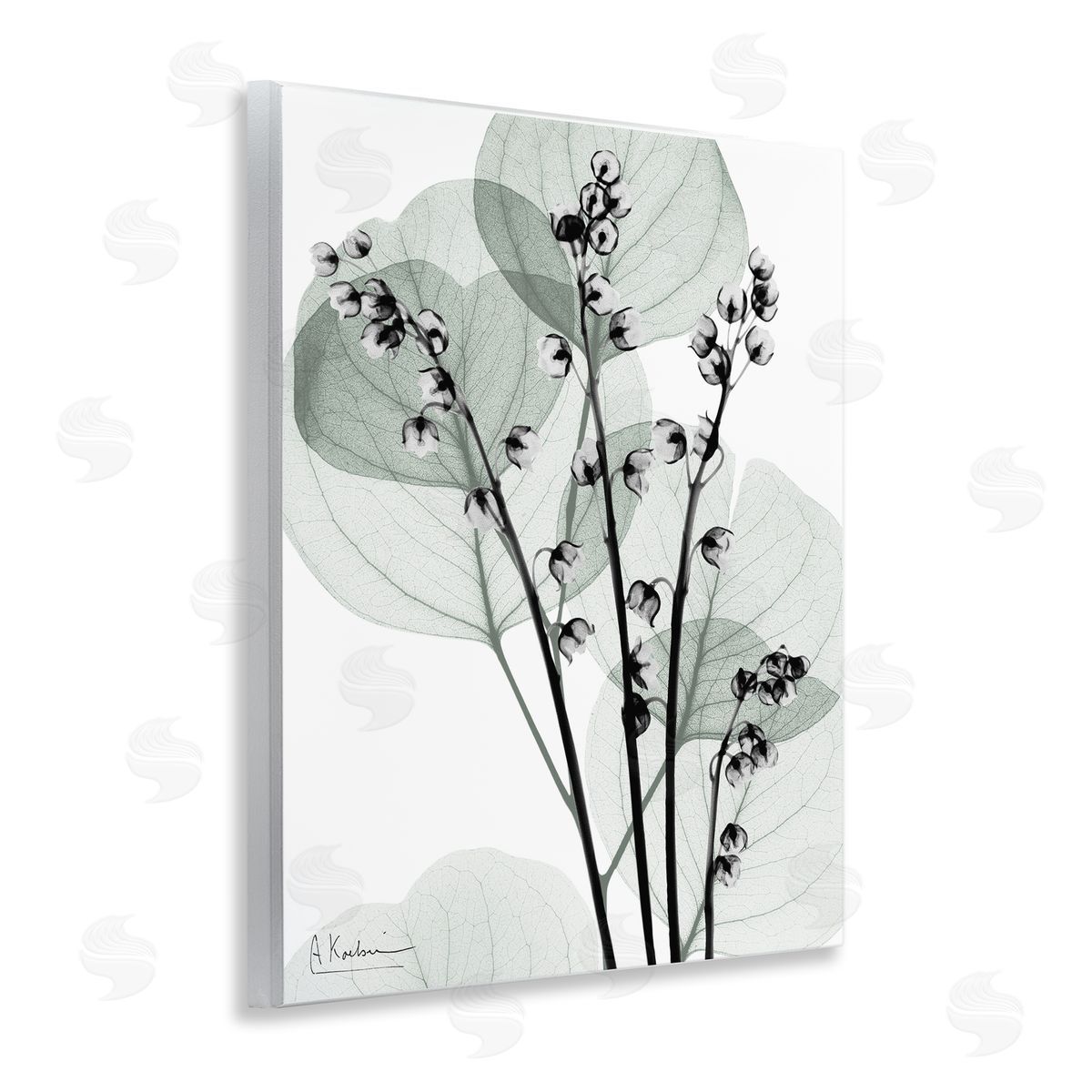 Fresh Minimalist Herbs Wood Plaque Wall Art, Home Decor by Albert Koetsier