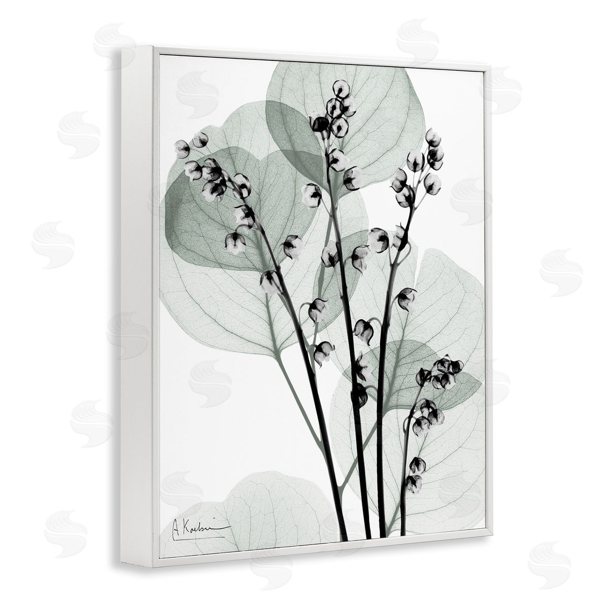 Fresh Minimalist Herbs White Frame Print Wall Art, Home Decor by Albert Koetsier