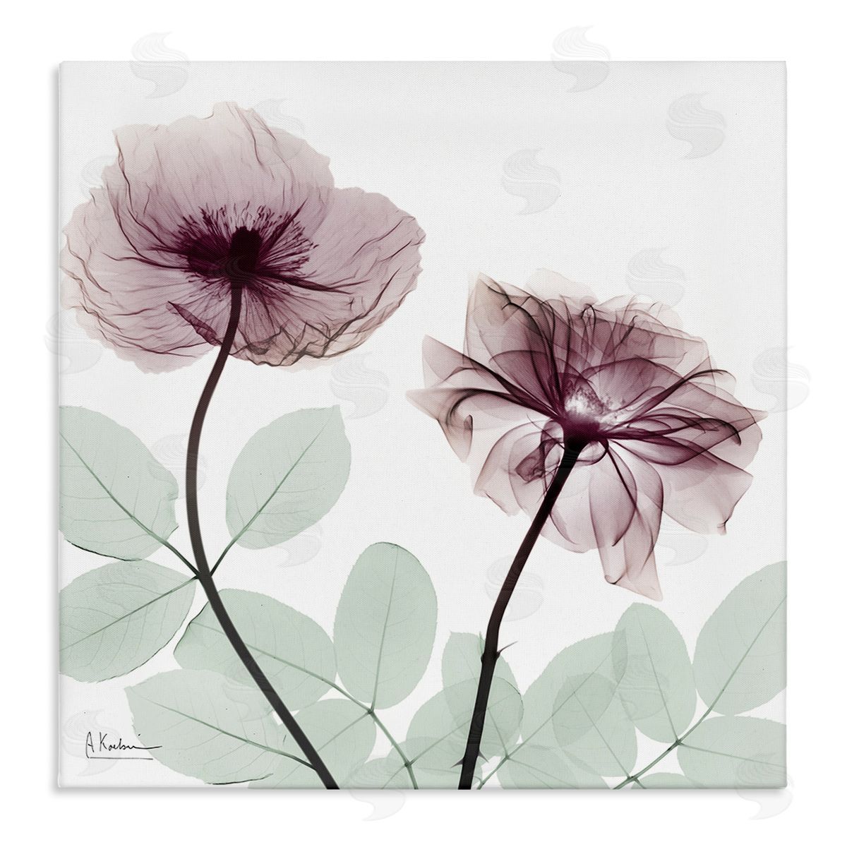Delicate Floral Bunches Canvas Wall Art, Home Decor by Albert Koetsier