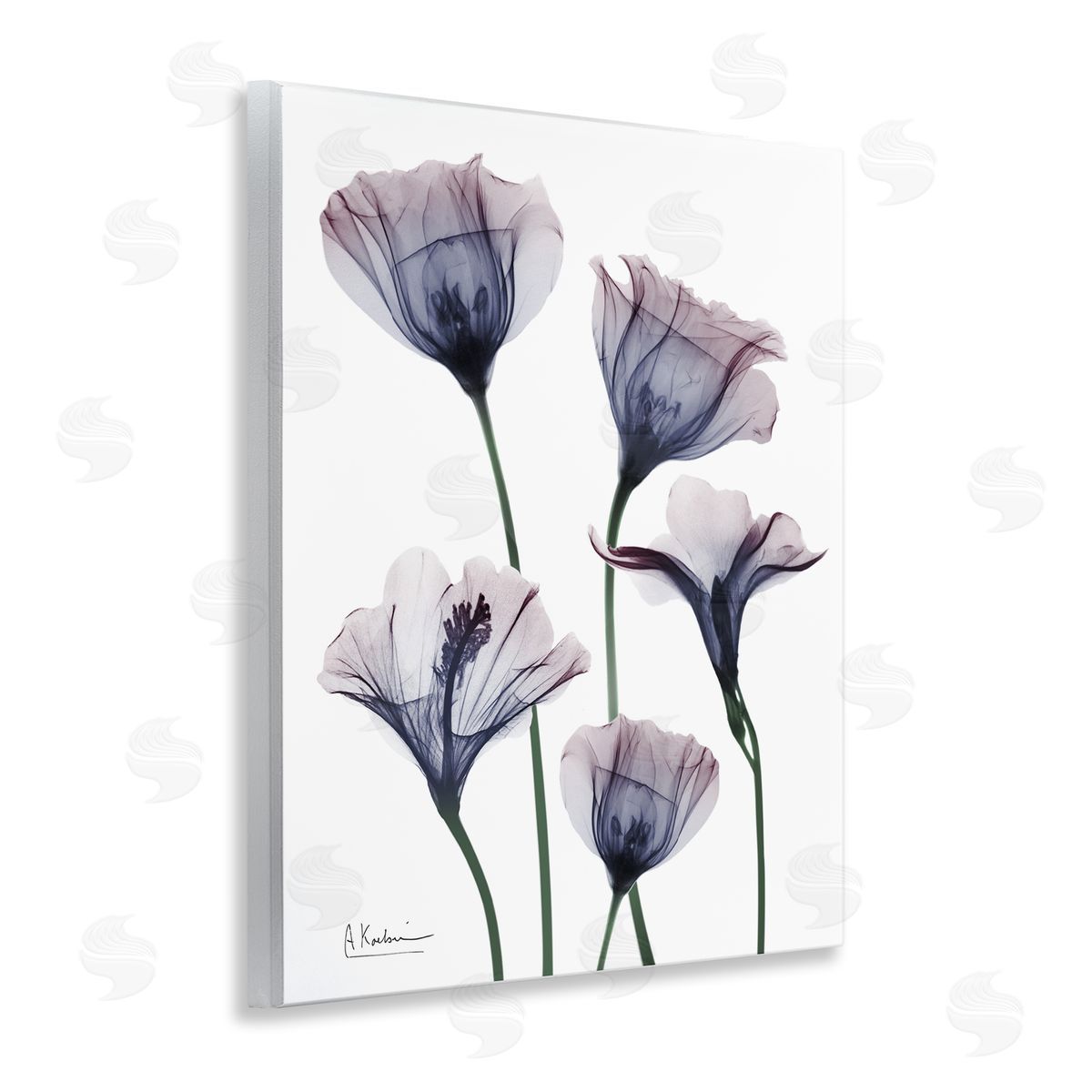 Subtle Fresh Flowers Wood Plaque Wall Art, Home Decor by Albert Koetsier