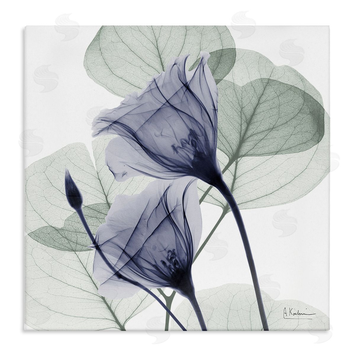 Serene Tulips & Herbs Canvas Wall Art, Home Decor by Albert Koetsier