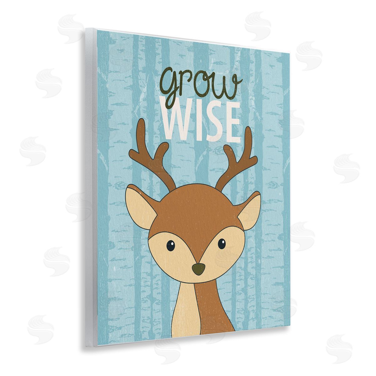 Grow Wise with Deer Wood Plaque Wall Art, Home Decor by Kim Allen