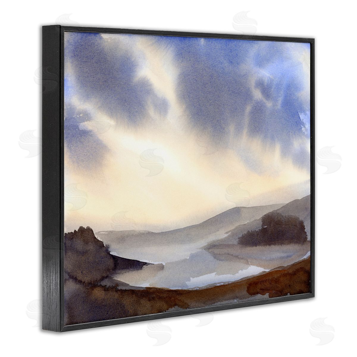 Dreamy Bay Inlet Horizon Black Frame Print Wall Art, Home Decor by Ashley Davis