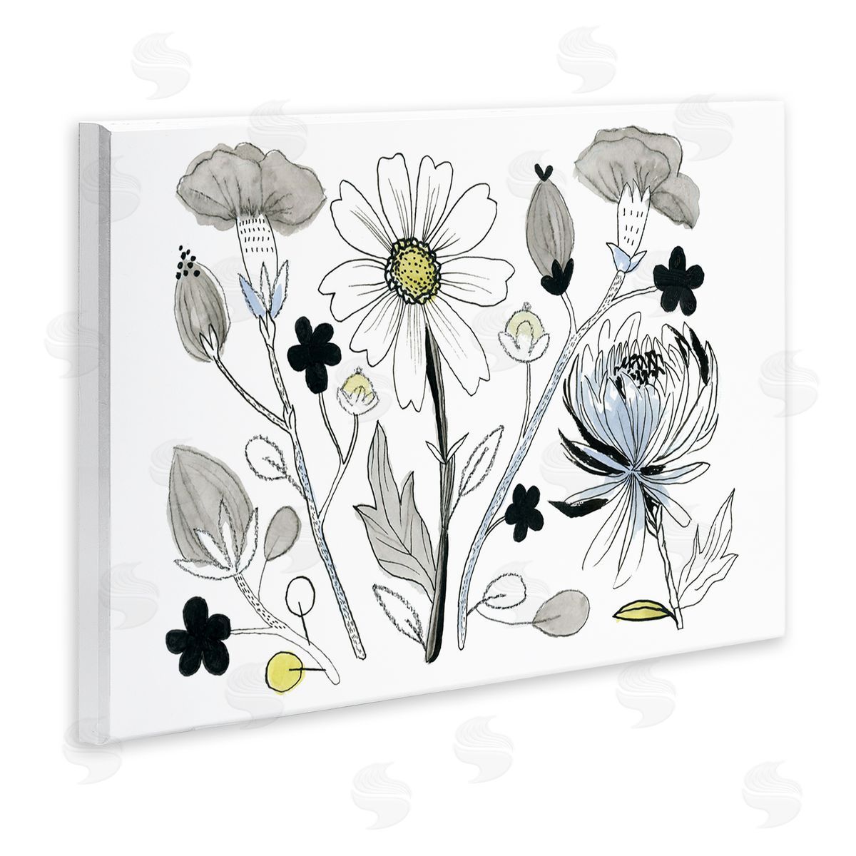 Simple Drawn Nature Sprigs Wood Plaque Wall Art, Home Decor by Ashley Davis