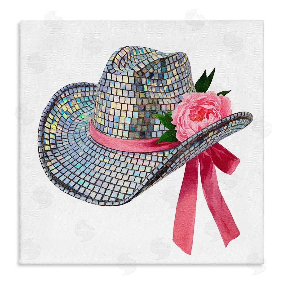 Chic Bow on Disco Hat Canvas Wall Art, Home Decor by Amanda Greenwood