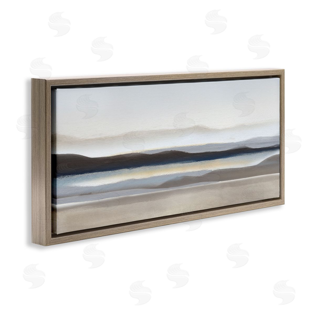 Fade Neutral Desert Scenery Brown Floating Frame Canvas Wall Art, Home Decor by Charity Henderson