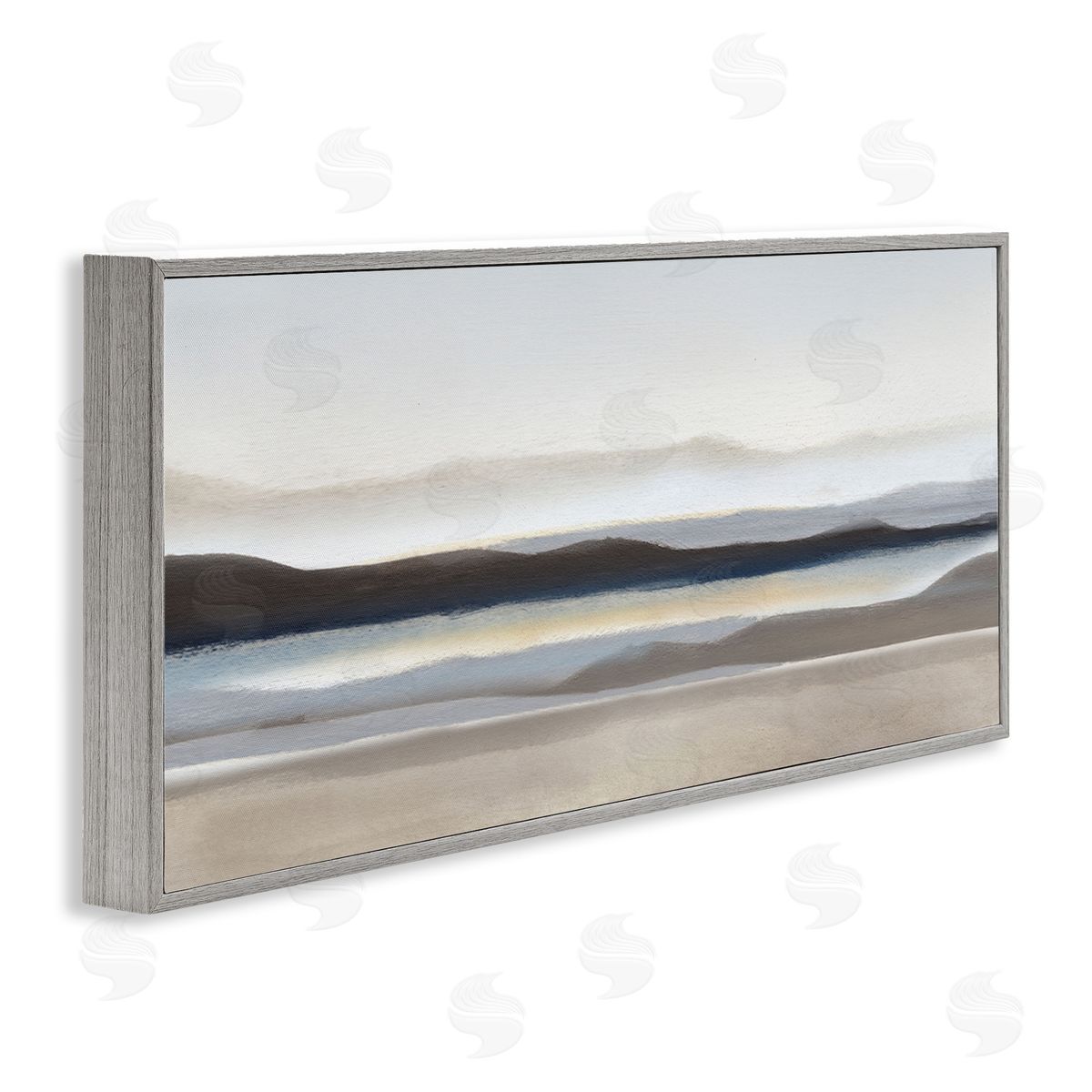 Fade Neutral Desert Scenery Grey Frame Print Wall Art, Home Decor by Charity Henderson
