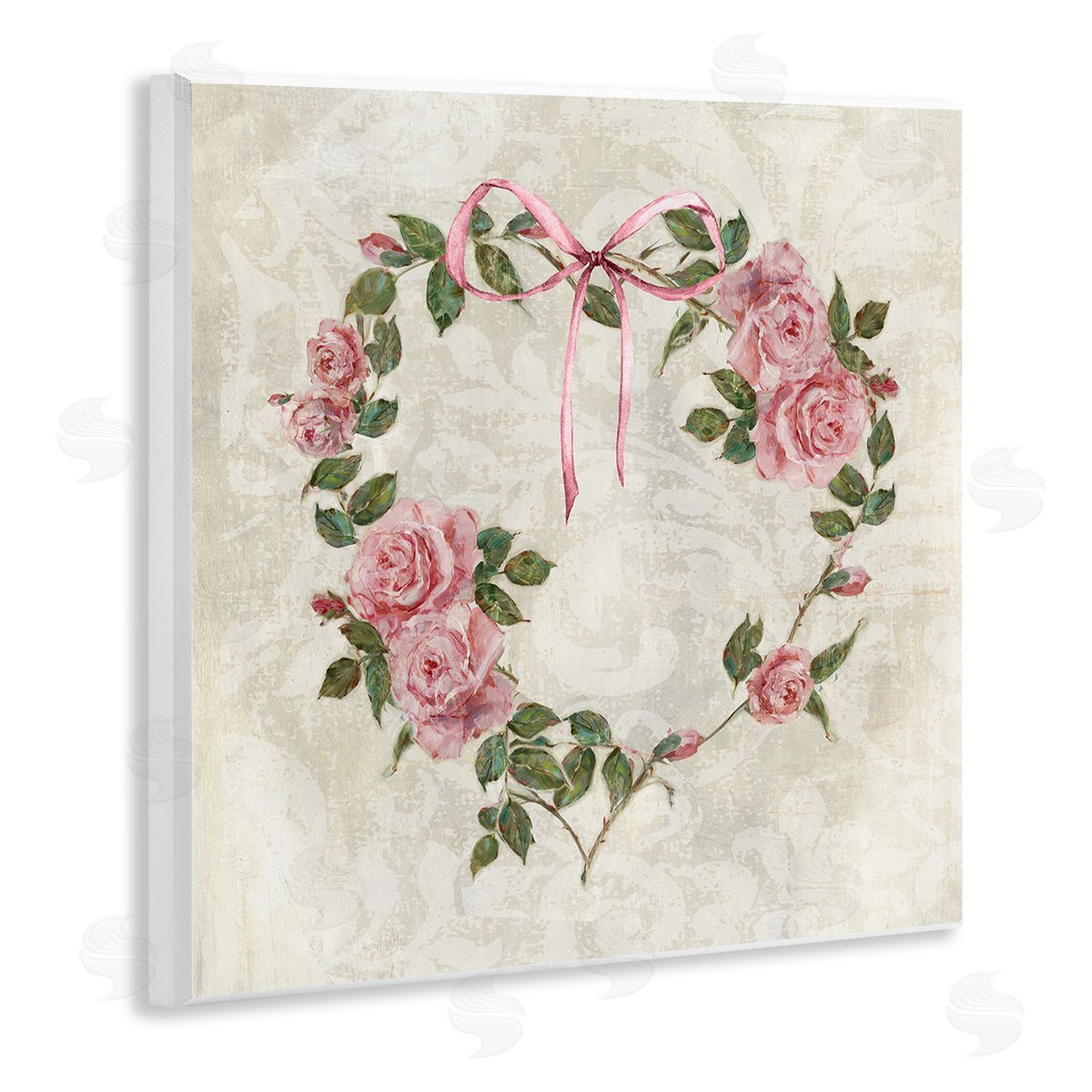 Garden Heart Wreath Wood Plaque Wall Art, Home Decor by Sally Swatland